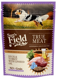 Влажный корм для собак Sam's Field True Meat Duck & Turkey With Linseed Oil, индюшатина/мясо утки, 0.26 кг