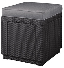 Садовый стул Allibert Cube Storage Pouf 213785, черный, 42 см x 42 см x 39 см