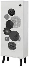 Apavu skapis Kalune Design Vegas SB 941, balta/melna, 38 cm x 50 cm x 135 cm