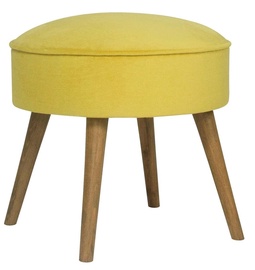 Пуф Hanah Home Boyce, желтый/дерево, 45 см x 45 см x 41 см