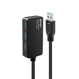 USB jaotur Lindy USB hub 43159, must, 10 m