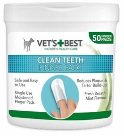 Салфетки для чистки зубов Vets Best Finger Pads, 50 шт.