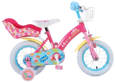 Vaikiškas dviratis Peppa Pig, rožinis, 12"