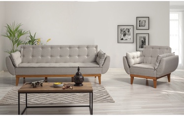 Dīvāns Hanah Home Fiona Set, krēmkrāsa, 81 x 214 cm x 81 cm