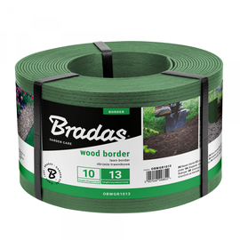Ограждение для грядки Bradas Wood Border OBWGR1013, 1000 см x 13 см, зеленый