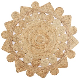 Ковер VLX Handmade Braided Jute 133715, коричневый, 150 см x 150 см