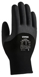 Рабочие перчатки прорезиненные Uvex Unilite Thermo Plus UV6059210, для взрослых, акрил/шерсть, черный, 10