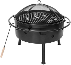 Grill Grill With Lid, must, 74 cm