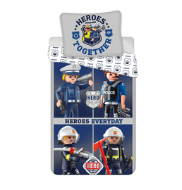 Voodipesukomplekt lastele Jerry Fabrics Playmobil PM021, mitmevärviline, 140 x 200 cm