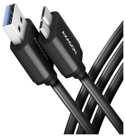 Кабель Axagon BUMM3-AM10AB, Micro USB type B/USB-A, 1 м, черный