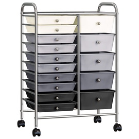 Тележка для хранения VLX 320409, 63 см x 36.5 см x 90.5 см