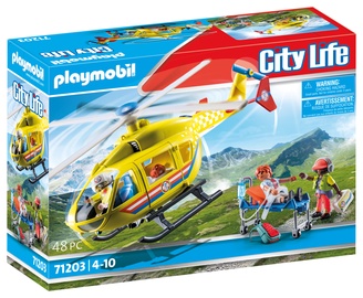 Конструктор Playmobil City Life Medical Helicopter 71203, пластик