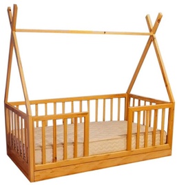 Kūdikio lovytė viengulė Kalune Design 109TRS1209, ąžuolo, 75 x 90 cm
