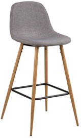 Bāra krēsls Batilda A1, pelēka/ozola, 46.6 cm x 51 cm x 101 cm