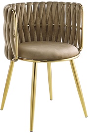 Ēdamistabas krēsls Kayoom Milla 100 H73SW-BEI, zelta/bēša, 53 cm x 57 cm x 80 cm, 2 gab.