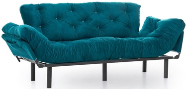 Диван-кровать Hanah Home Nitta Triple Petrol, зеленый, 49 x 227 см x 75 см
