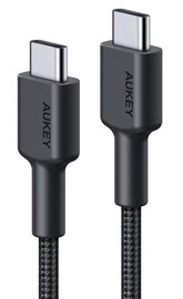 Laadija Aukey CB-CC3, 2 x USB Type C, 3 m, must
