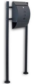 Postkast Bituxx B2M3126, tumehall, 160 mm x 500 mm x 1200 mm