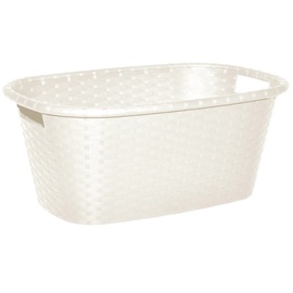 Корзина для белья Jotta Rattan, 60 л, белый/коричневатый, 40 см x 60 см