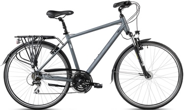 Velosipēds tūristu Romet Wagant 3, 28 ", 21" (53 cm) rāmis, melna/pelēka