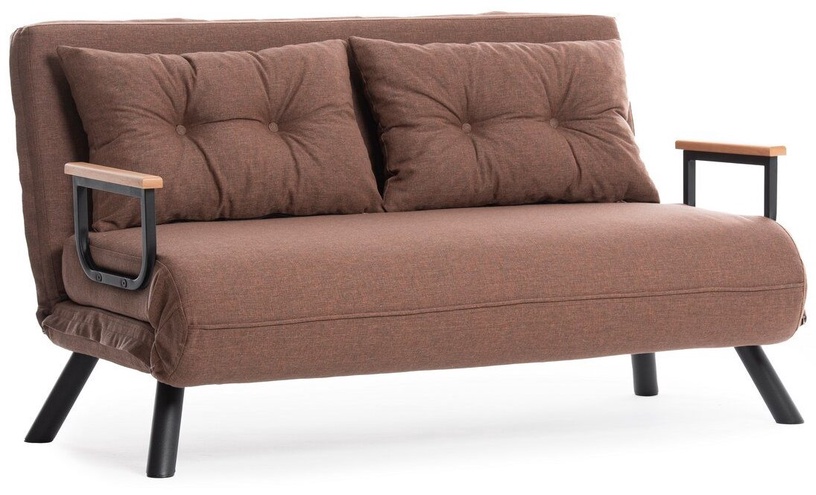 Dīvāns-gulta Hanah Home Sando 2-Seater, gaiši brūna, 50 x 133 cm x 45 cm