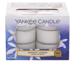 Svece tējas sveces Yankee Candle Midnight Jasmine, 4 - 6 h, 117.6 g, 12 gab.