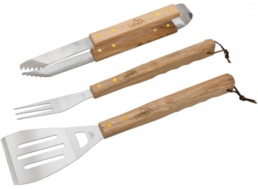 Kepsninės įrankių rinkinys Cattara Wood Barbecue Tools Set 13108, 40.5 cm