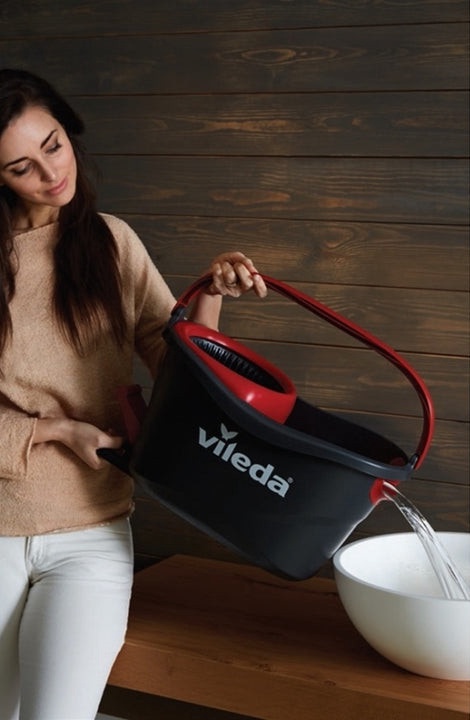 Набор для мытья пола Vileda Turbo 3w1 Microfibre, черный/красный, 6 л