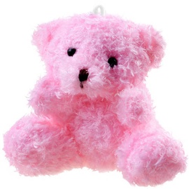 Mīkstā rotaļlieta Bear, rozā, 10 cm