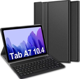 Klaviatuur Alogy Etui Alogy Smart Bookcover Keyboard Galaxy Tab A7 10.4 T500/T505 EN, must, juhtmeta