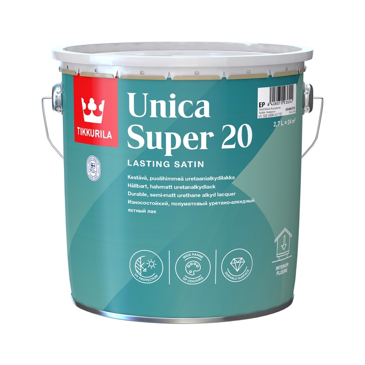 Лак Tikkurila Unica Super 20, 2.7 л
