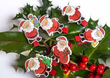 Jõulupuu ehe KPH Santa Claus XM-619, valge/punane, plastik, 6 tk