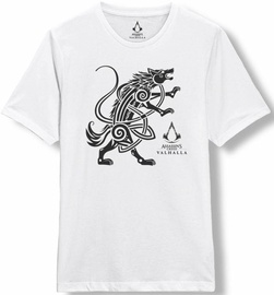 T-krekls, universāls PC Merch Assassin’s Creed Valhalla Wolf, balta, M