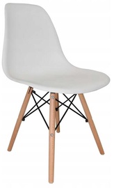 Ēdamistabas krēsls Mila, matēts, balta, 48 cm x 46 cm x 81 cm