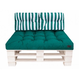 Sēdekļu spilvenu komplekts Hobbygarden Leo LE1ZZP12, balta/zaļa, 120 x 82 cm