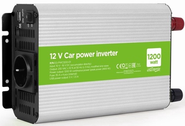Invertors EnerGenie EG-PWC1200-01, melna