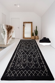 Ковровая дорожка Conceptum Hypnose Chart - Black, белый/черный, 300 см x 100 см
