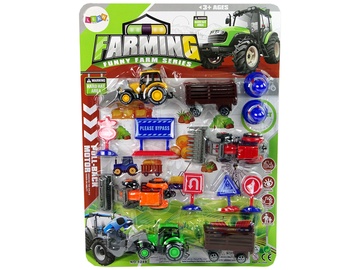 Transporta rotaļlietu komplekts Lean Toys Farming 12128, daudzkrāsaina