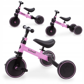 Balansinis dviratis Kidwell Pico 3in1, juodas/rožinis, 9"