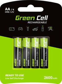 Uzlādējamās baterijas Green Cell GR01, AA, 2.6 mAh, 4 gab.