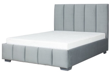 Кровать двухместная Bodzio Belleza BEL140-BM-P8, 140 x 200 cm, серый, с решеткой