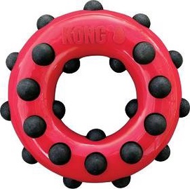 Rotaļlieta sunim Kong Dotz, Ø 15 cm, melna/sarkana, L