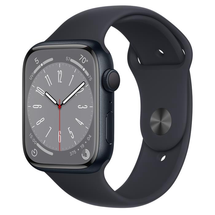 Умные часы Apple Watch Series 8 GPS + Cellular 41mm Midnight Aluminium Case with Midnight Sport Band - Regular, черный