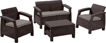 Комплект уличной мебели Curver Corfu Box 3253929117138, коричневый, 4 места