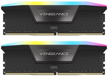 Operatīvā atmiņa (RAM) Corsair Vengeance RGB Black, DDR5, 64 GB, 5200 MHz