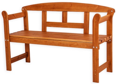 Suoliukas Folkland Timber Friiz, rudas, 125 cm x 45 cm x 80 cm