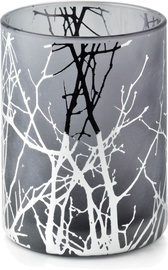 Подсвечник Mondex Odette Silver HTID0974, стекло, Ø 100 см, 12.5 см, серебристый/серый