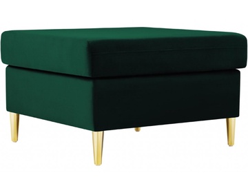 Пуф Micadoni Home Moghan Velvet, золотой/зеленый, 70 см x 70 см x 45 см