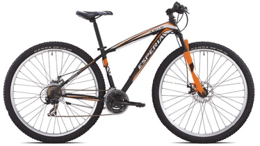 Велосипед Esperia 8000, мужские, черный/oранжевый, 29″