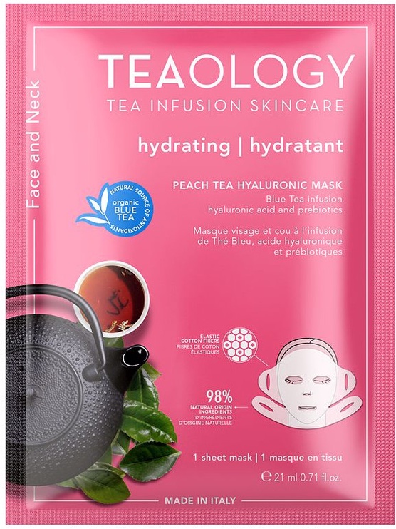Sejas maska sievietēm Teaology Peach Tea Hyaluronic, 21 ml
